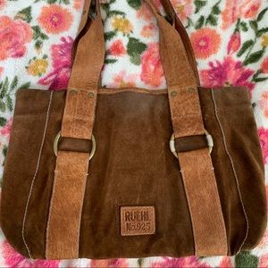 Ruehl Leather & Suede Purse Vintage